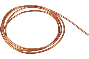 WALFRONT 2M Soft Copper Tube, Copper Round Tubing Pipe OD 4mm x ID 3mm for Generators, Busbar, Cable, Switchgear, Transformers