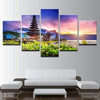 Gudojk Canvas Pictures He Decor Living 5 Pieces Pura Ulun Danu