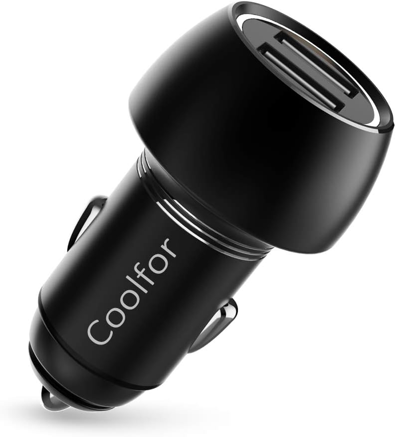 Fast USB Car Charger Adapter, COOLFOR Quick Charge 3.0 36W Aluminum Car Charger for iPhone Xs/XS Max/XR/X/8/7,iPad Pro/Air 2,Samsung Galaxy S9/S8/S7/S6 Edge,Google Pixel,LG and More,Black
