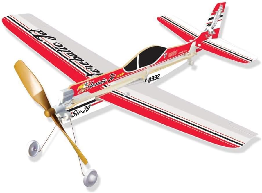SU-29 Rubber Band Powered Aerobatic Jet Model Plane Kit: Lyonaeec 05008 R7