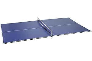 Soozier 9 ft Folding Ping Pong Table Top Topper for Billiard Pool Tables, Regulation Sized Foldable Table Tennis Conversion T