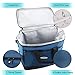 Carperipher Cooler Bag Insulated, 24 Can Collapsible Soft Portable Lunch Cooling Tote Bag for Men, Women, Travel,Camping Picnic, Beach, BBQ, Wine/Car Cool Beer Groceries Storage, Leakproof Liner, Bluethumb 1