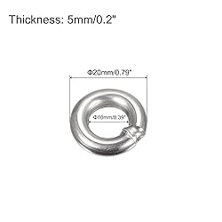 uxcell 304 Stainless Steel O Rings, 5pcs