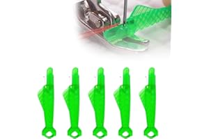 FODEUXP 2025 New Fish Mouth Sewing Machine Needle Threader, Upgraded Automatic Sewing Needle Threader Tool, Quick Sewing Machine Loop Needle Threaders (5 Pcs)
