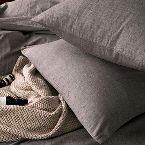 image for ATsense Duvet Cover King, 100% Washed Cotton, Bedding Duvet Cover Set,