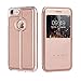 iPhone 8 Case, iVAPO iPhone 8 Cover with View Window Cover Leather Case with Stand and Metal Sensor iPhone Case for iPhone 8 iPhone 7 iPhone 6 4.7inch Rose Gold