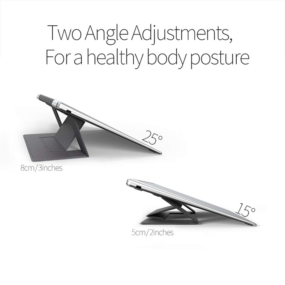 Pemsem Invisible Laptop Stand Portable - Dual-Angle Adjustable Lightweight Computer Stand Compatible with MacBook iPad Tablet