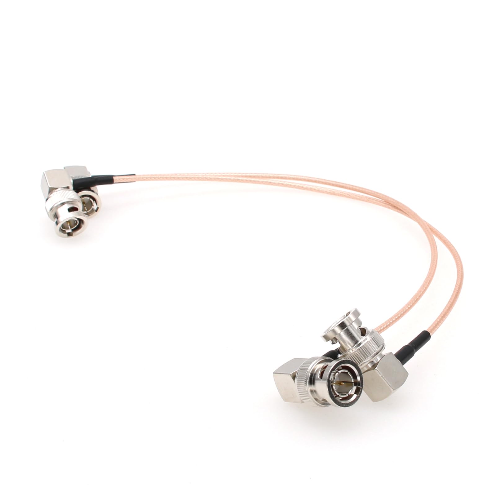 Eonvic 75 Ohm BNC Male Right Angle RG179 Coax Cable for BMCC BMPC Hyperdeck Cameras(30cm,2pcs)