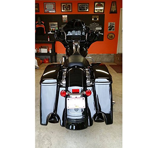 US STOCK Vivid/Glossy Black 4 1/2 inch Stretched Rear Fender Extension Fit for Harley Touring Road King Street Glide Special 2014 2015 2016 2017 2018 2019 Filler Kit Extended Extender Flare
