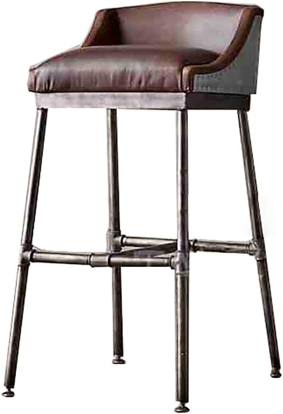 Y875 Bar Stool, Metal High Chair, Home Lounge Chair, PU Leather Upholstered Chair, Kitchen Breakfast Chair, Counter Stool (Size : 75cm)