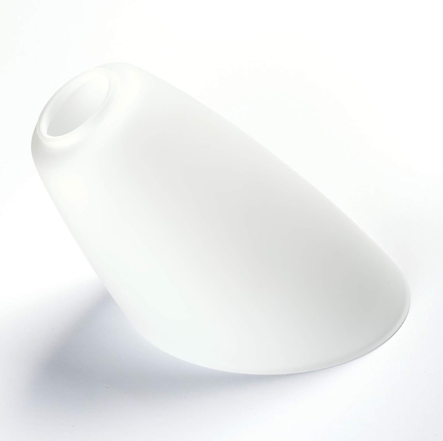 3 Paralumi In Vetro Opaco Bianco Per Ventilatore A Soffitto E Lampade – Ricambio E27, Altezza 13,5cm X Diametro 14,5cm