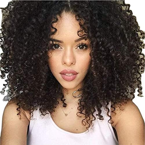 Maycaur Afro Kinky Curly Wigs Heat Resistant Fiber Hair Curly Synthetic Wigs For Black Women