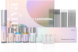 MIYA LASH Brow Lamination Kit | Professional Eyebrow Lamination with Keratin | DIY Brow Lift Kit | Fuller, Thicker Brows for 6 weeks | Includes Easy to Use Instruction, Treatment Tools & Brushes