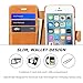 iPhone 8 Case, iPhone 7 Case, SHIELDON Genuine Leather iPhone 7 Wallet Case [Card Slot] [Heavy Duty Protection] Magnetic Closure Protective Flip Case Compatible with iPhone 8 / iPhone 7 - Brown