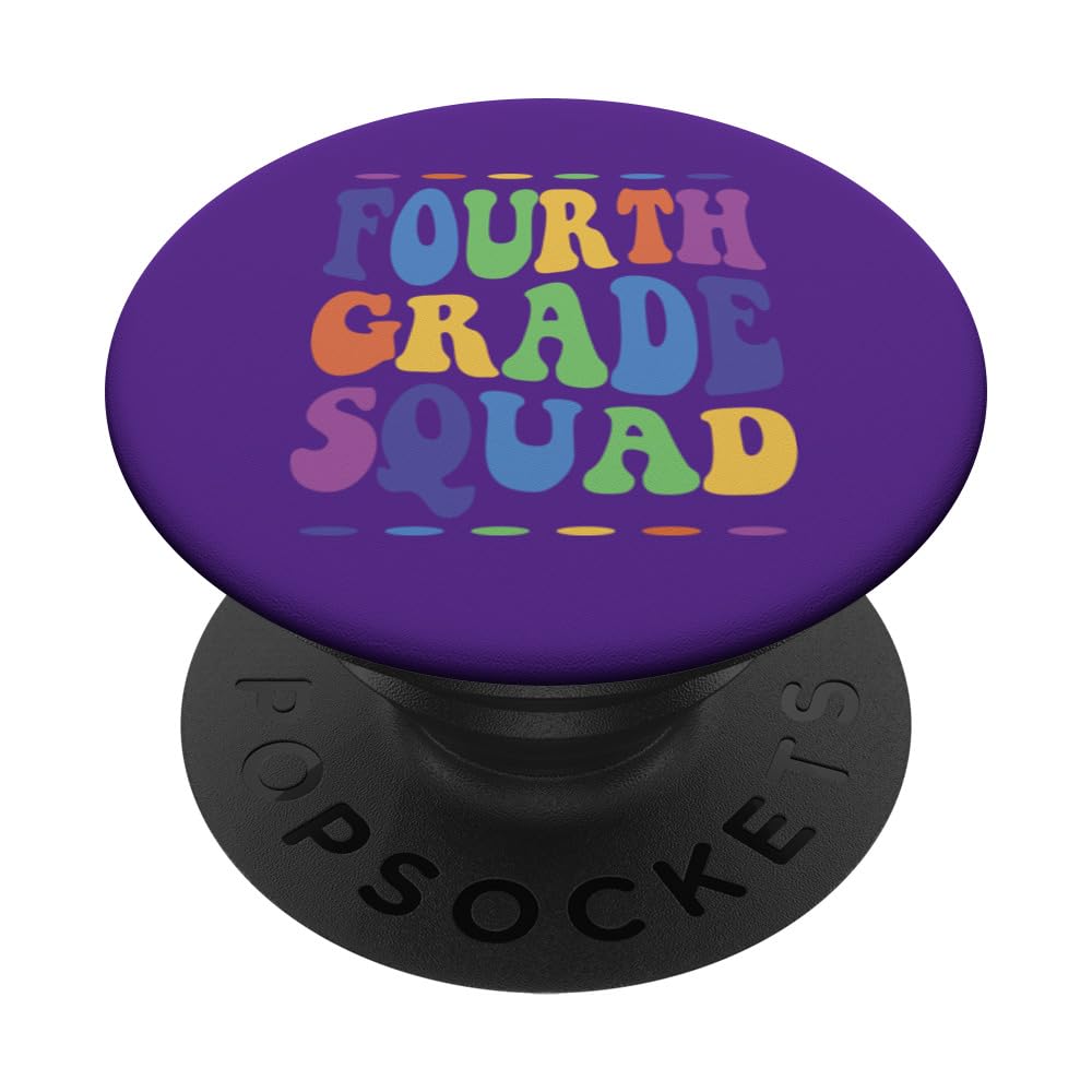 4th Grade Squad Fourth Teachers Students Crew Back To School PopSockets Swappable PopGrip