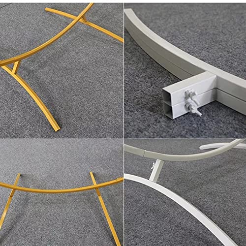 AM ANNA Round Metal Arch Backdrop Stand 6.5ft,2 Meter Wedding Arch Circle Balloon Arch Iron Frame Decoration for Valentine Graduation Party Event Photo Background (Golden Circle Balloon Arch Stand)