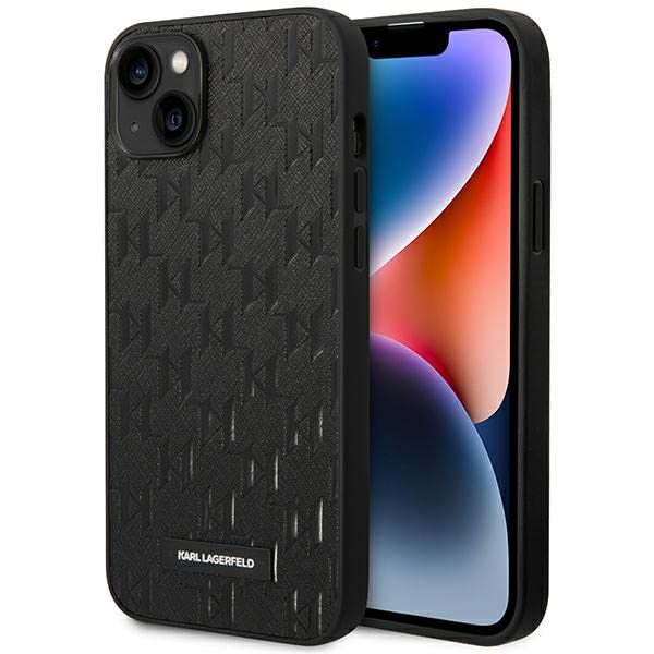 KARL LAGERFELD KLHCP14MSAKLHPK Hard Case for iPhone 14 Plus 6.7 Inch Black/Blue