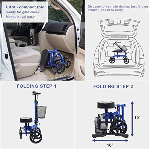 Knee Scooter All Terrain Give Me Deluxe Medical Steerable Foldable