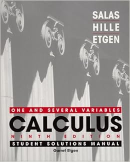 calculus 9th edition salas hille etgen