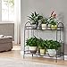 2-Tier Metal Plant Stand Flower Pot Holder for Indoor Outdoor Decor, 33 1/2 x 13 1/2 x 32 5/16 in.(LxDxH)