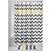 iDesign Fabric Chevron Shower Curtain for Master, Guest, Kids', College Dorm Bathroom, Standard, Gray and Yellow