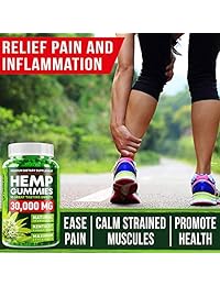 Omega 3, 6 y 9 Gomitas 10000 mg – Extracto de hierbas de alta calidad – alivio de dolor, estrés y...