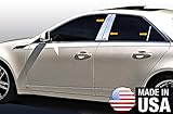 Made in USA! Works with 2008-2013 Cadillac CTS 6PC Stainless Steel Chrome Pillar Post Trim