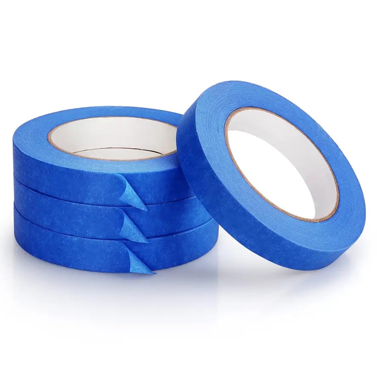 Inanhoo Artist Masking Tape, Decorating Tape for Wall, Easy Peel Blue Painting Tape, 20mm x 50m, 4 Rolls/Pack