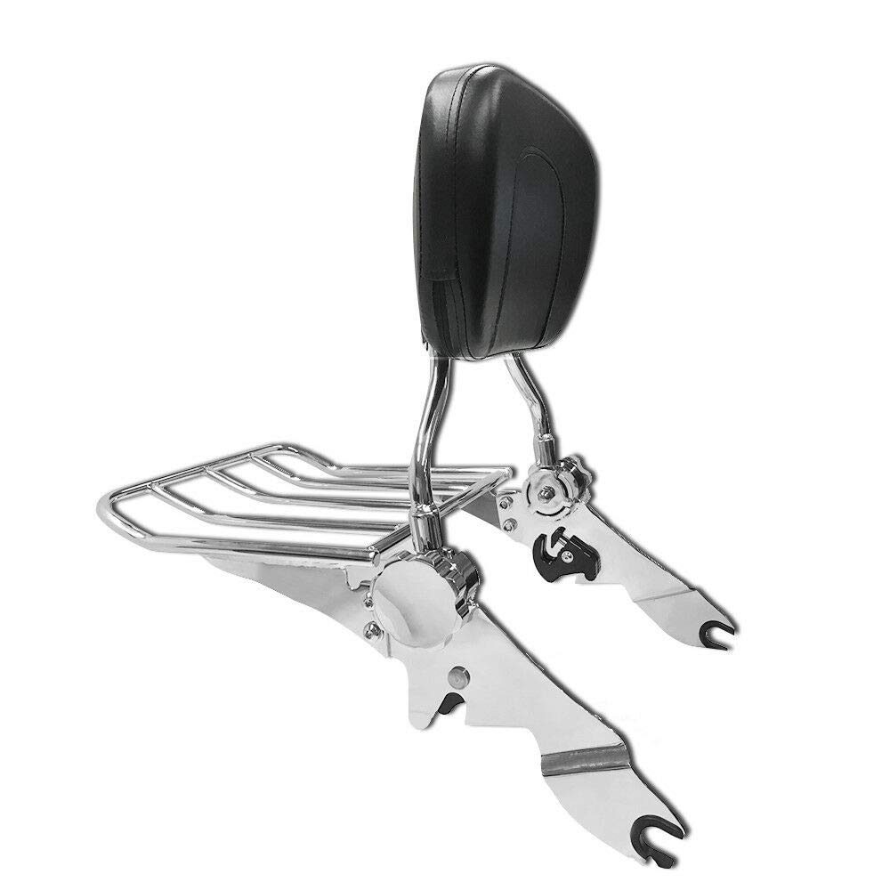 TTX LIGHTING Matte Black Adjustable Quick Detach Sissy Bar Upright