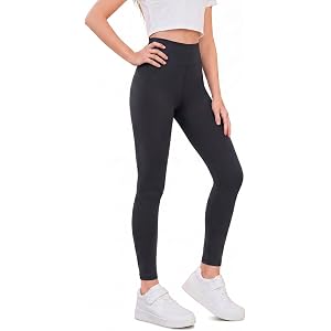 Haloumoning Girls Leggings High Waist Dance Running Yoga Pants Soft Tights | Kids High Waisted Tights, Warm and Soft, Stretch