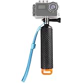 Floating Hand Grip Waterproof Monopod Suitable for GoPro Hero 13/12/11/10/9/8/7/6/5/4/3+/Session, Action Camera Handle Mount Accessory for Underwater Snorkeling, Diving, and Water Sports, Orange