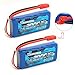 HOBBYTIGER for SYMA X8C X8W X8G X8HW X8HG X8HC RC Quadcopter Lipo Battery 7.4V 2000mAh 30C 2-Pack(Round Adaptor)