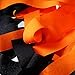 Leinuosen 525 Feet Totally Halloween Crepe Paper Streamers Black Orange Paper Decoration Halloween, 16 Rolls