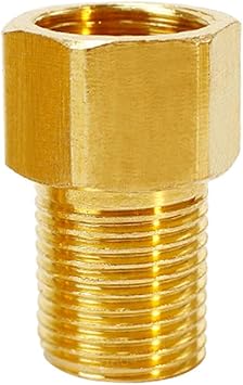 Hooshing Brass Pipe Fitting 1 2 Female To 1 2 Male Pipe Nipple Extension Connector Fitting Hex Bushing Adapter Converter Adapter Length 1 57 Inch 40 Mm Amazon Com