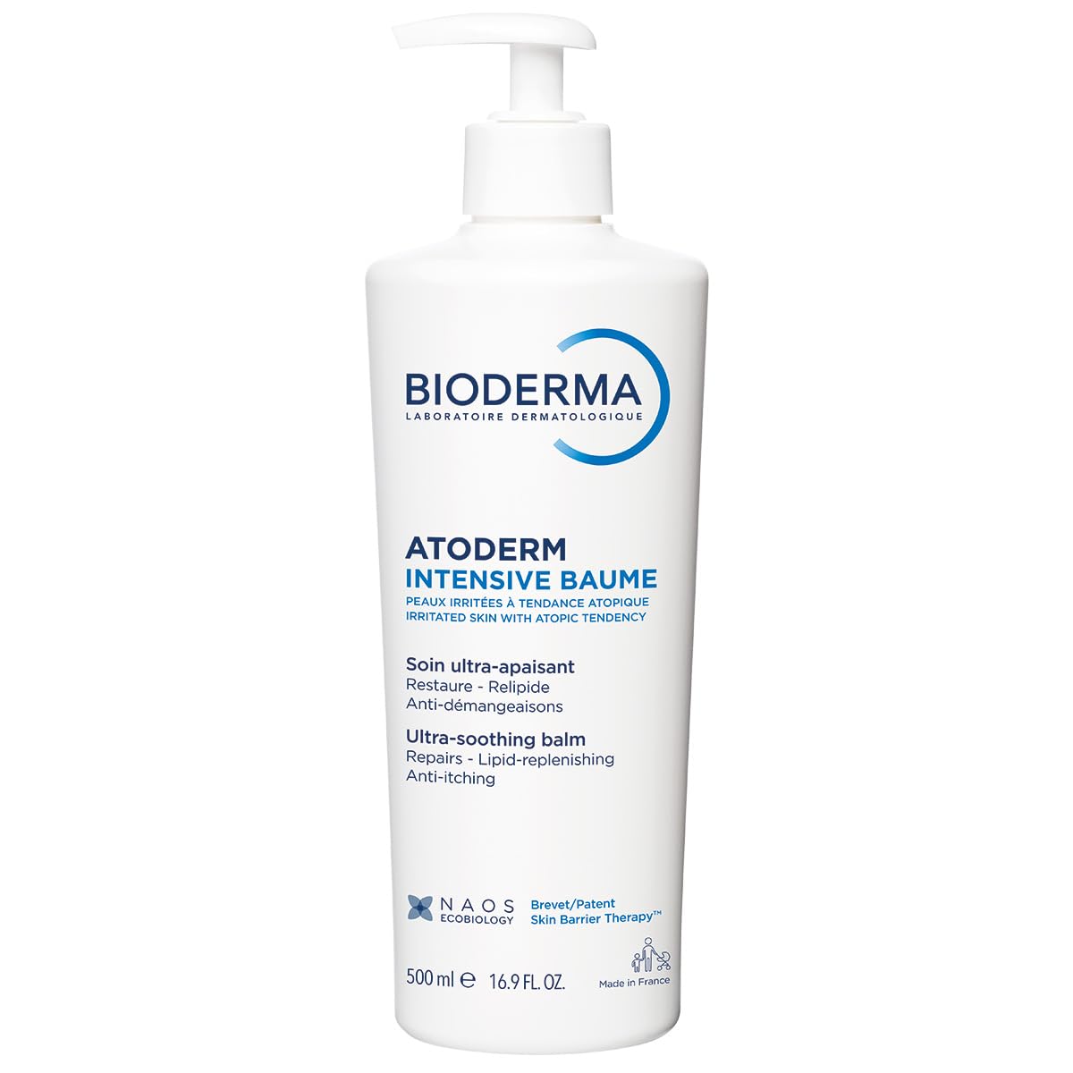 Bioderma Atoderm Intensive Balm - Ultra-Soothing Emollient Cream for Very Dry, Itchy to Eczema Prone Skin, Moisturiser Nourishes, Soothes & Reduces Itching - 500ML