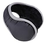Arctic Paw Men's and Women's Sherpa Lined Foldable Sport Ear Warmers, Black