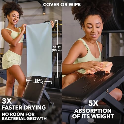 Toallas de Microfibra para Entrenamiento - Secado Rápido, Alta Absorción, Sin Olores, para Hombres y Mujeres - Toalla Deportiva para Sudor de Gimnasio, Hot Yoga, Tenis, Correr, Set de 5 Tonos Pastel