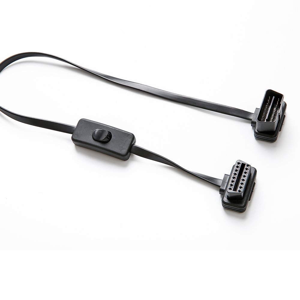 bbflyOBD A6 OBD II OBD2 Splitter Extension 16 Pin Extension Cable Adapter (A6 with Power Switch 5FT/150CM)