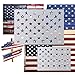 American Flag 50 Star Stencil for Painting on Wood, Paper, Fabric, Glass, and Wall Art，Reusable 10.5 x 14.82 inch mylar Template + 7 x 10 inch Starfield Stencil,4th of July Patriotic Party Decorations