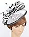 AM CLOTHES Womens Formal Party Fascinator Hat with Headband for Cocktail Black Ivory