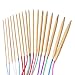 Bamboo Circular Knitting Needles Set - Wooden Pointed Round Beginner Plastic Knitting Needles Kit Including 18 Sizes: 2mm - 10mm