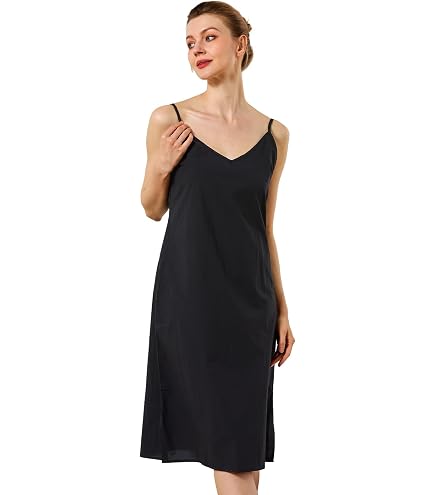 100 cotton slips for under dresses BEAUZSUZSANA Women's Full Slip with Breast Area Shape Adjustable Spaghetti Strap V Neck (Black,S) at Amazon Women's Clothing store 1960's...The Wonderful World of 020226 dresses (as shown in 3 months:3 months