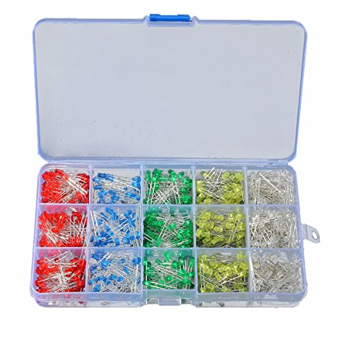 Elfeland 750pcs ( 5 colors x 150pcs) led light emitting…