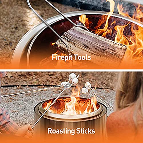Solo Stove Yukon Ultimate Bundle 2.0 | Incl. Smokeless Fire Pit, Stand, Shelter, Shield, Lid, Handle, Sticks&Tools, Portable Camping Accessories, Wood Burning, Stainless Steel, H: 19.8in X Dia: 27in In Kenya