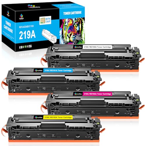 LeciRoba W2190A Toner Cartridge For HP 219A W2190A For HP Color LaserJet Pro MFP 3302FDW 3302SDW 3302FDN 3302FDNG 3302FDWG 3302SDWG Color LaserJet Pro 3202DN 3202DW Printers (with Chip 4 Pack)