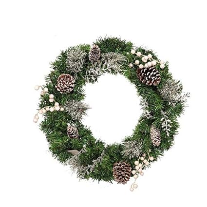 Amazoncom Qiandong1 White Pine Cone Garland Christmas Led - 