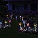 Garden Solar Lights Outdoor, 3 Pack Solar Stake Lights Multi-color Changing LED Garden Lights, Fiber Optic Butterfly Decorative Lights for Yard, Solar Powered Light with a Purple LED Light Stake