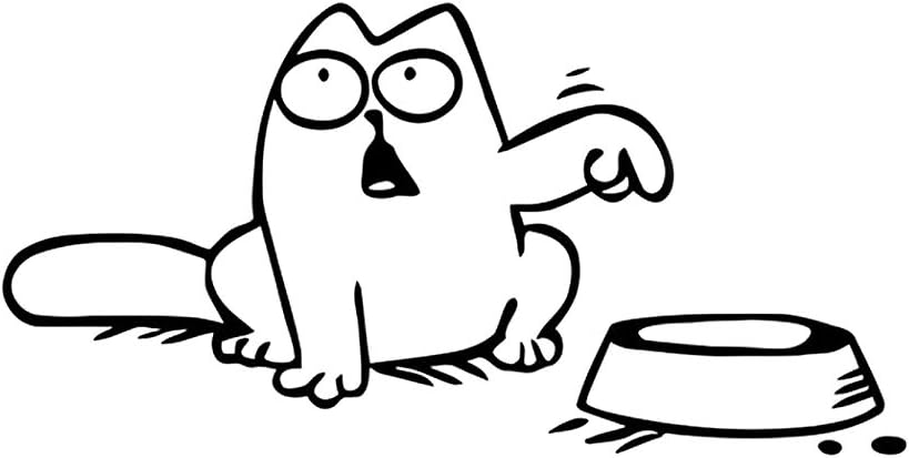 4yourpet Sticker Mural Et Autocollant Pour Voiture Chat Affame Avec Gamelle Env 16 X 7 Cm Noir Amazon Fr Auto Et Moto