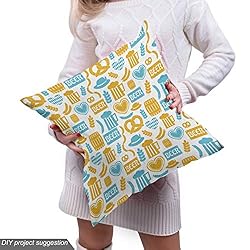 Lunarable Oktoberfest Fabric by The Yard, Beer