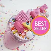 Strawberry Pink Birthday Cake Slime with Cake Charm and a whole lot of fun! : (Scented) - 4 oz - Made in USA